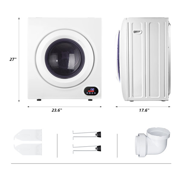 Simzlife Compact Laundry Dryer, 3.5 cu ft Front Load